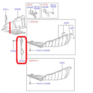 HYUNDAI EXCEL RADYATOR SOL MUHAFAZA ORİJİNAL 25354-24010