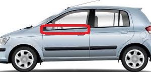 HYUNDAI GETZ 2003-2011 SOL ÖN KAPI CAM KENAR SIYIRICI 82210-1C001 ORİJİNAL