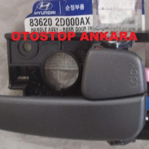 HYUNDAI ELANTRA 2001-2006 İÇ KOLU SAĞ ARKA KAPI (( SİYAH )) 83620-2D000 ORİJİNAL
