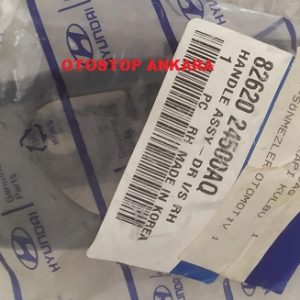 HYUNDAI EXCEL İÇ KOLU SAĞ ÖN KAPI (( KOYU GRI  )) 82620-24500AQ ORİJİNAL