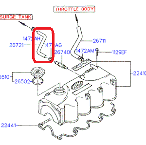 HYUNDAI ACCENT 1995-2000 PCV HORTUM 26721-22030 ORİJİNAL