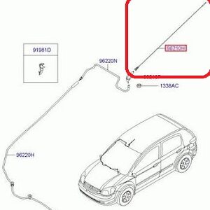 HYUNDAI GETZ 2006-2011 ANTEN ÇUBUĞU 96220-1C510 ORİJİNAL