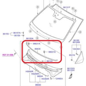 HYUNDAI İ20 2014-2020 FİTİL ÖN KAPUT (( CAM IZGARA'YA GELEN )) 86430-C8000 ORİJİNAL