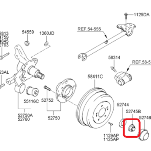 HYUNDAI ACCENT 1994-2006 ARKA TEKER SOMUNU 52745-37000 ORİJİNAL